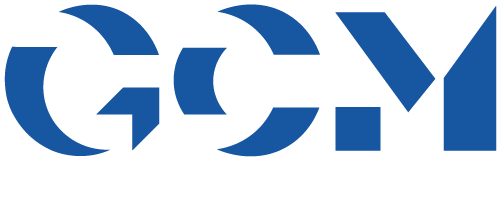 GCM logo + byline white